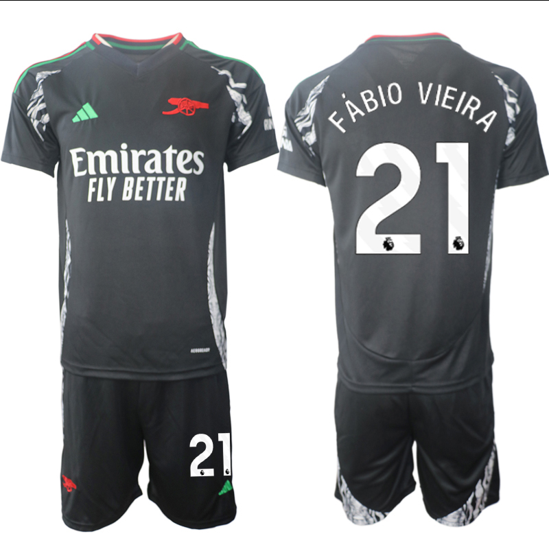 Men 2024-2025 Club Arsenal away Black 21 Soccer Jersey